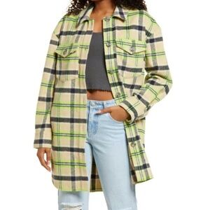 Like New BP Vibrant Plaid Shirt Jacket